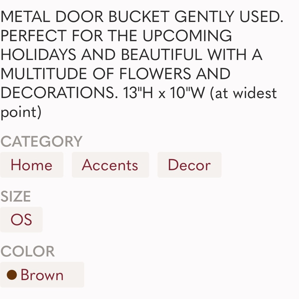SL@H FLOWER MARKET DOOR BUCKET VINTAGE HANGING BASKET - Picture 8 of 12